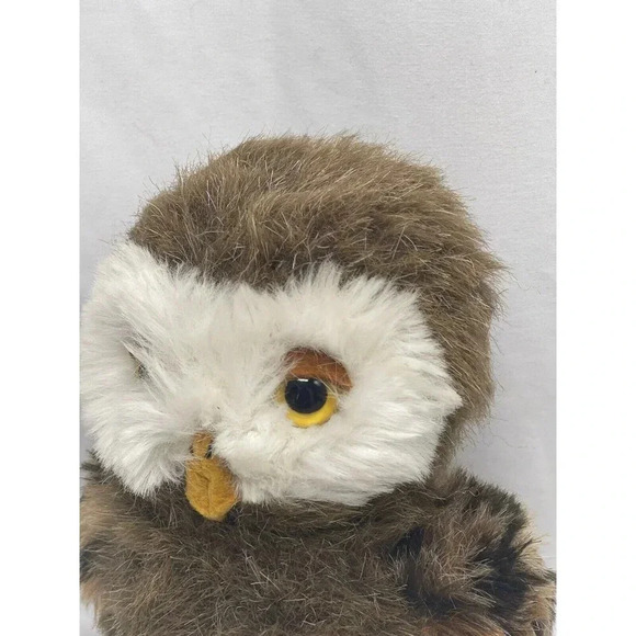 Vintage  Dakin Brown Spotted Owl Plush Bean Filled 8”Stuffed Animal Toy 1980 - Picture 10 of 13